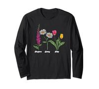 Floral Foxglove Daisy Tulipanes Flores Boho Funny Gardener Manga Larga