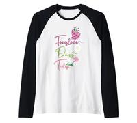 Floral Foxglove Daisy Tulips Flores Funny Gardener Gift Camiseta Manga Raglan