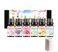Floral fragranceLiquid - 17.8x7.3cm Flower fragranceOil, Novelty Aromatic Blend | 6 Pieces Refreshing Long-Lasting 10ml for Road Trip Humidifier Christmas Mother's Day Birthday Valentine's Day
