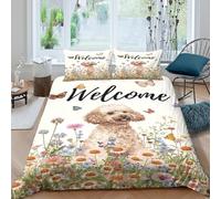 Floral garden Funda de Edredón Microfibra 3 Piezas Compuesto Impresión 3D Cierre de Floral jardín arte estilo Funda Edredon Fundas de Almohada Suave Transpirable for niños y niñas King（220x240cm）