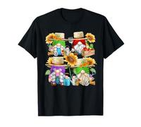 Floral Gardening GNOME Graphic For Sunflower Mom and Dad Camiseta