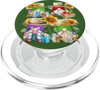 Floral Gardening GNOME Graphic For Sunflower Mom and Dad PopSockets PopGrip para MagSafe