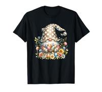 Floral GNOME Easter Flowers Graphic with Cute Butterflies Camiseta