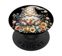 Floral GNOME Easter Flowers Graphic with Cute Butterflies PopSockets PopGrip Adhesivo