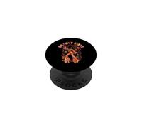 Floral Groovy Sista Afro Woman Bailando Disco Funky de los 70 PopSockets PopGrip Adhesivo