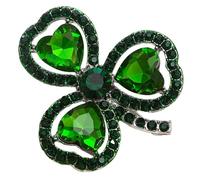 Floral Gyros Buckle Pearl Bow Chain Rotisserie Vest for Women Turkey Skewer Holder Air Fryer Rack Hand -Handed Brooch Pretty Holds Pet Sequin Green Zinc Alloy