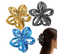 Floral Hair Clips, Fashion Hair Claw, 2.9x2.9x1.2 Inches Women Accessory with Strong Grip, Acrylic Clip, Cute Claw with Chic Style, Women Hairpiece for Party and Holiday