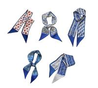 Floral Hair Scarf, 5 piezas Lightweight Headband, 90 x 6 cm Ribbon with Silk-feel, Durable Polyester Wrap, Scarf Headband with Boho Style, Styling Accessory for Braid & Party