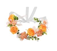 Floral Headband | Fabric Lace Bead Artificial Rose Flower Hair Accessory, Lightweight 22g Elegant Hair Hoop | Romantic Country Style Ĥair Garland For Kids Women Photography Party Wedding Holiday Outdo