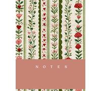 Floral Heart Lined Journal: A 100-Page Lined Notebook with a Folk Floral Patterned Cover for Writing, Notes, Lists, and Daily Journaling, 7x9
