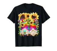 Floral Hippie Gnomes For Women and Hippies with Sunflower Camiseta