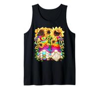 Floral Hippie Gnomes For Women and Hippies with Sunflower Camiseta sin Mangas