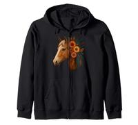 Floral Horse Love Horse Mom Cute Equestrian Lover Woman Girl Sudadera con Capucha