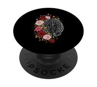 Floral Humano Cerebro Anatomía Neurociencia Psicología PopSockets PopGrip Adhesivo