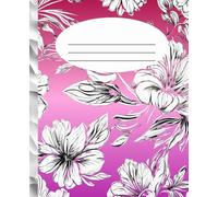 Floral Imprint: Pink & Purple White Flower Design - Notebook, 200 Pages