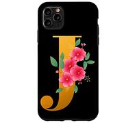 Floral J Alphabet Cute Initial Monogram Letter J Graphic Carcasa para iPhone 11 Pro MAX