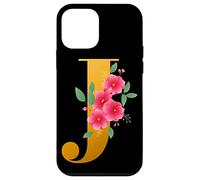 Floral J Alphabet Cute Initial Monogram Letter J Graphic Carcasa para iPhone 12 Mini