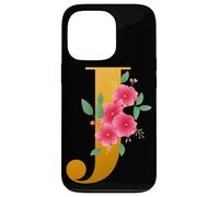 Floral J Alphabet Cute Initial Monogram Letter J Graphic Carcasa para iPhone 13 Pro