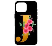 Floral J Alphabet Cute Initial Monogram Letter J Graphic Carcasa para iPhone 16 Pro MAX