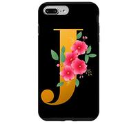 Floral J Alphabet Cute Initial Monogram Letter J Graphic Carcasa para iPhone 7 Plus/8 Plus
