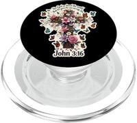 Floral Juan 3:16 Versículo de la Biblia para Dios Amó El Mundo PopSockets PopGrip para MagSafe