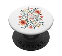 Floral Mandala Boho Botánico Naturaleza Calma Vibes Arte PopSockets PopGrip Adhesivo