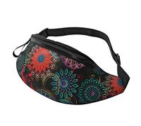 Floral Mandalas Crossbody Bag Runner Small Hip Pouch Bum Bag Running Riñonera Riñonera Riñonera Sport Slim Moda para Trotar Senderismo Mujer