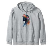 Floral Mujer Botánica Belleza Pétalos Florecer Gracia Femenina Sudadera con Capucha