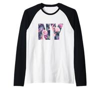 Floral New York City tee Shirts, Floral New York City Outfit Camiseta Manga Raglan