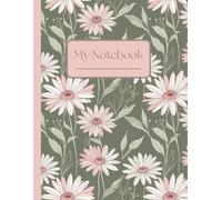 Floral Notebook - Large 8.5x11 Inch Lined Journal | Back to school supplies: 200 Pages | Elegant Pink and Green Flower Cover | Perfect for Writing, ... Use | Paperback | Back to school supplies