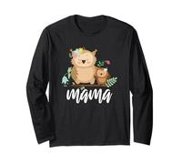 Floral Owl Mom & Baby Mama Animal Día de la Madre Búhos Amante Manga Larga