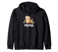 Floral Owl Mom & Baby Mama Animal Día de la Madre Búhos Amante Sudadera con Capucha