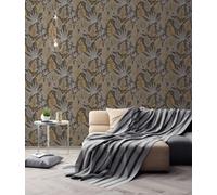 Livingwalls Famous Garden 393463 - Papel pintado no tejido (10,05 m x 0,53 m), color marrón