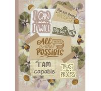 Floral Paperback Journal: Design with Positive Quotes on Cover | 110 Pages | Plain Ruled Notebook for Work, School and Everyday Thoughts