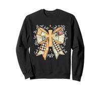 Floral Patchwork Bow Cross God Is Within Her Salmo 46:5 Sudadera