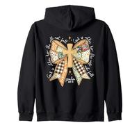 Floral Patchwork Bow Cross God Is Within Her Salmo 46:5 Sudadera con Capucha