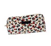 Floral Pencil Case, Cosmetic Bag Pencil Pouch, Floral Pen Pouch, Waterproof Toiletry Pouch, Stylish Stationery Storage Bag for Women Girls School Supplies, 20x4.5x7cm