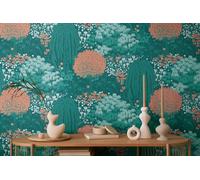 Livingwalls Famous Garden 393503 - Papel pintado no tejido (10,05 m x 0,53 m), diseño de bosque, color naranja y verde