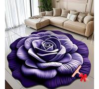 Floral Plush Diatomaceous Earth Floor Mat,3D Visual Flower Shaped Diatom Mud Floor Rugs,3D Flowers Design Flooring Mats Suitable for Bedroom,Kitchen,Bathroom,Sofa,Coffee Table