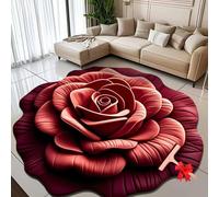 Floral Plush Diatomaceous Earth Floor Mat,3D Visual Flower Shaped Diatom Mud Floor Rugs,3D Flowers Design Flooring Mats Suitable for Bedroom,Kitchen,Bathroom,Sofa,Coffee Table