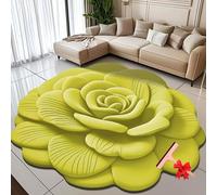 Floral Plush Diatomaceous Earth Floor Mat,3D Visual Flower Shaped Diatom Mud Floor Rugs,3D Flowers Design Flooring Mats Suitable for Bedroom,Kitchen,Bathroom,Sofa,Coffee Table
