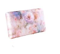 Floral Printed Cooling Pillowcase Ice Silk Cold Touch Pillow Cover Breathable Protector For Night Sweats Summer Bed(He Tang Yue se Fen-D,42X70)