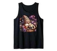 Floral Pug Dad Gnome For Flower Garden Lover And Pug Owner Camiseta sin Mangas