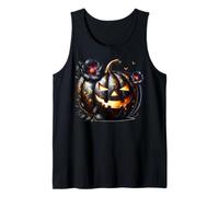 Floral Pumpkin Graphic For Goth Mom Jack O Lantern Halloween Camiseta sin Mangas