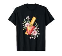Floral Regla Manzana Flor Enseñanza Educación Maestro Camiseta