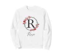 Floral Rosie Nombre Flores Nombre Personalizado Rosie Sudadera