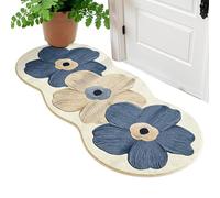Floral Rug,47.2x15.7 Inches Non-Slip Bedroom Floor Carpet | Bedroom Rug - cleaning by being fully machine washable, catering to the needs of busy Home Kitchen Dining Room Bedside Nursery Entryway Dorm