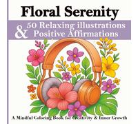 Floral Serenity - A Mindful Coloring Book for Creativity and Inner Growth: 50 Floral Illustrations and Positive Affirmations to Reflect, Blossom and Build Self-Confidence