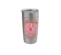 Floral Shell Yeah Funny Seashell Groovy Beach Vacation Vibes Vaso térmico de acero inoxidable de doble pared