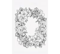 Floral Sketch Journal: 200 Lined Pages: 6x9 Notebook with Hand-Drawn Floral Cover